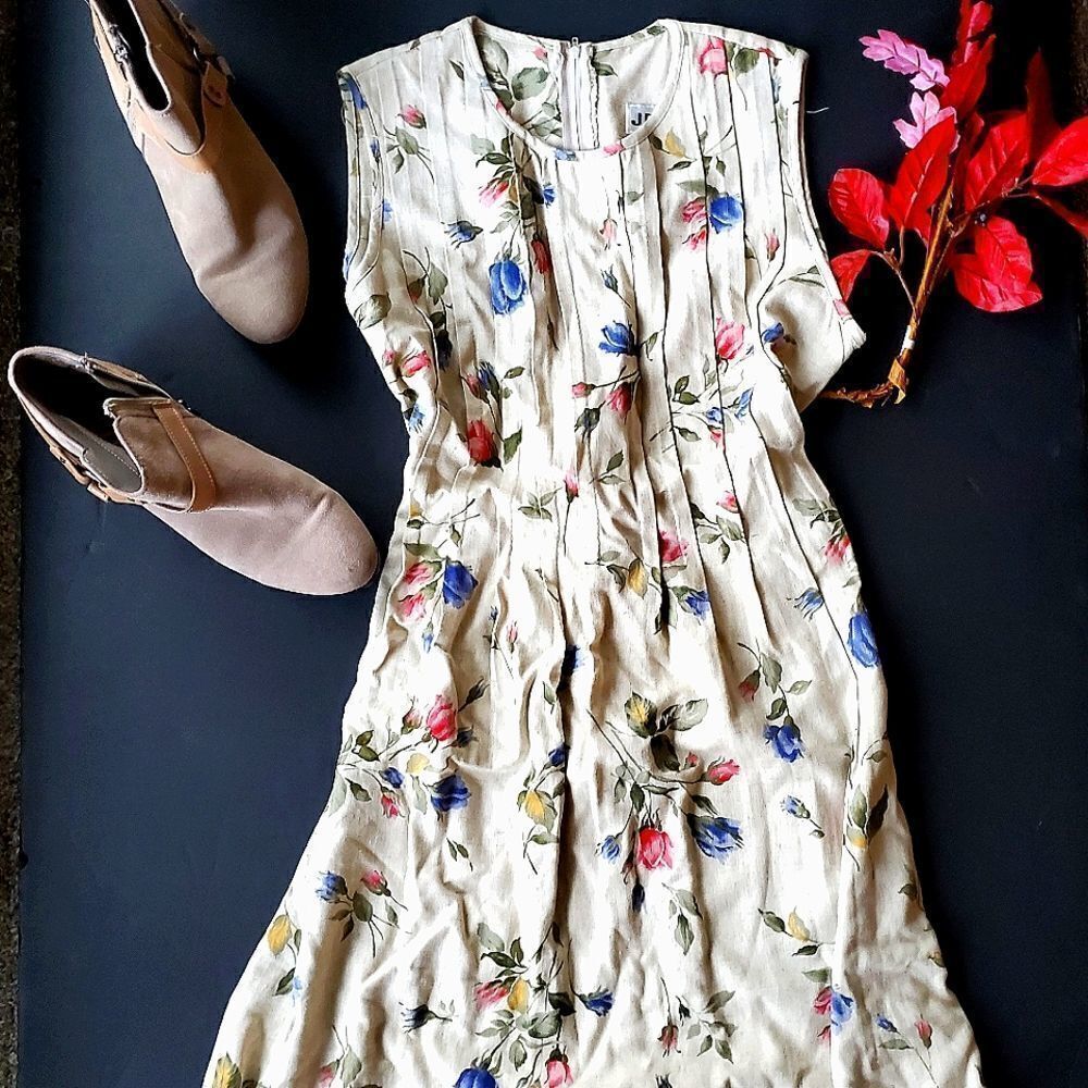 Vintage J.B.S Floral Maxi Dress